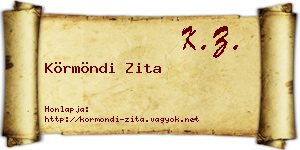 Körmöndi Zita névjegykártya